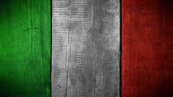 Bandera de Italia en madera —  Fotos de Stock