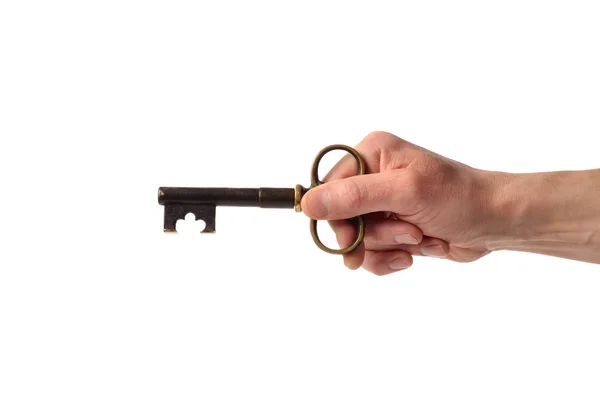 Kéz egy kulccsal — Stock Fotó