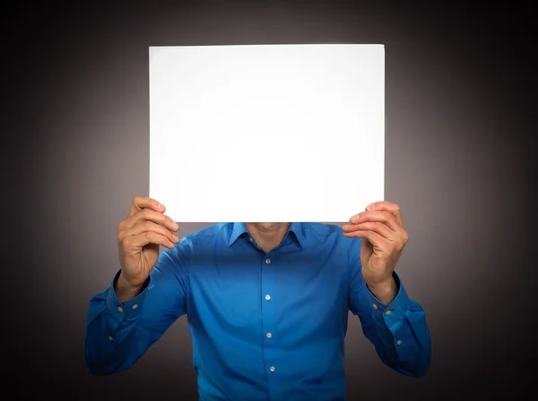 Beyaz işaretli bir iş adamı