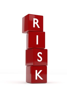Word Risk ile dört kırmızı küpler