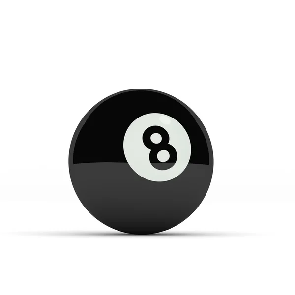 Eight ball on white — Stock Photo, Image