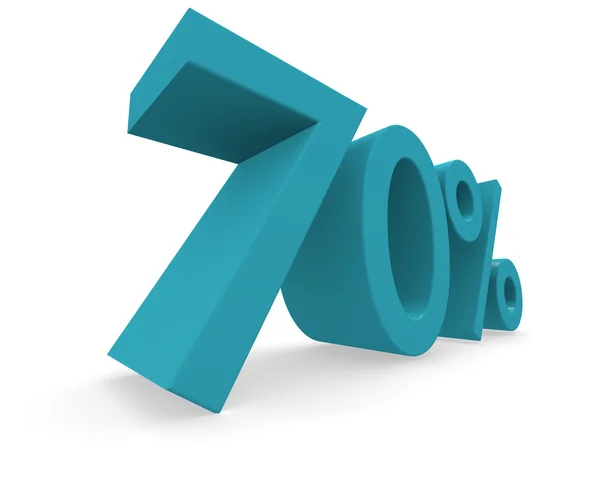 70 por ciento de representación 3d — Foto de Stock