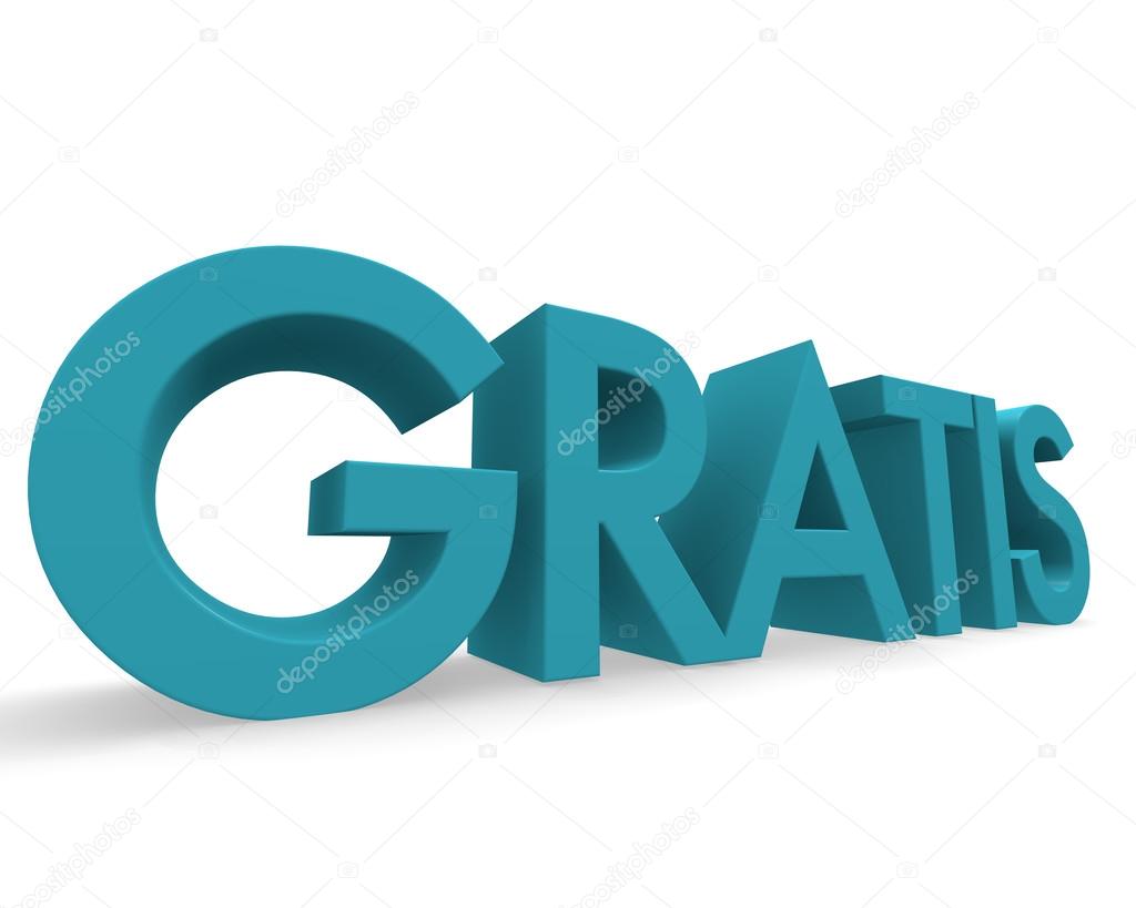 German word of free concept 3d rendering — stock photo © aberheide ... Rendering 3d gratis