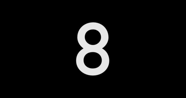 Countdown mit weißen Zahlen — Stockvideo