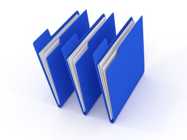 üç mavi klasör
