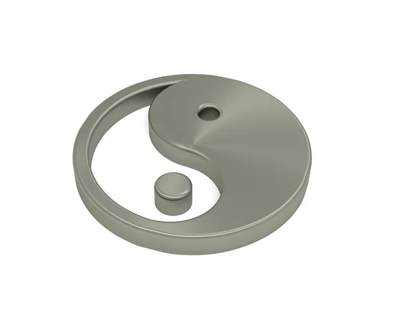 Yin and Yang icon on white — Stock Photo, Image