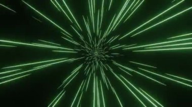 Gökkuşağı renkli yıldız izleri, geniş açı 3d animasyon uzay arkaplanı olarak kullanılıyor