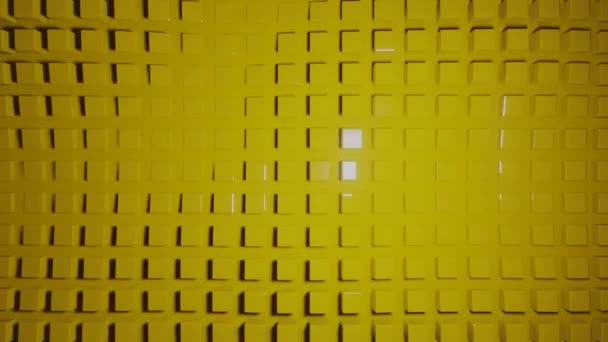 Küplerin Boyutu Değişen Sarı Parlak Küp Desenli Arkaplan Modern Saf — Stok video