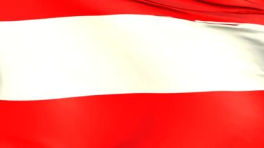 Avusturya bayrağı sallanıyor, 3D animasyonu kapatın.