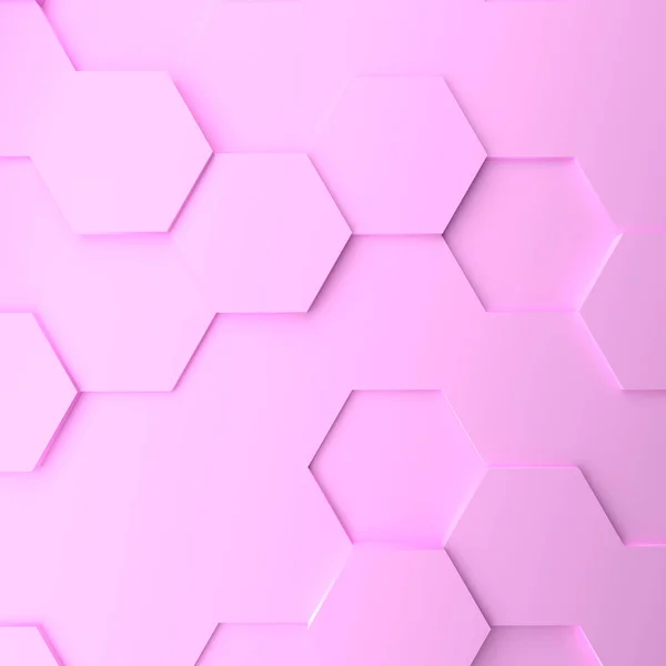 Abstract Modern Honeycomb Background Light Pink Rendering — Stock Photo, Image