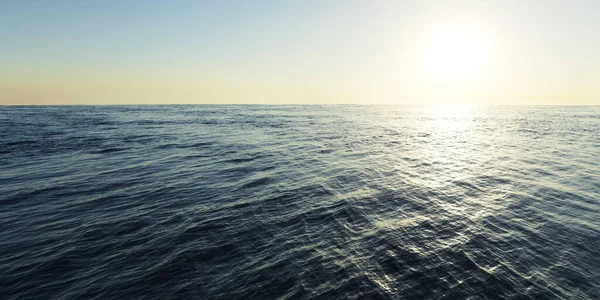 Ampio Oceano Con Alba Spazio Testo Immagine Concetto Viaggio — Foto Stock