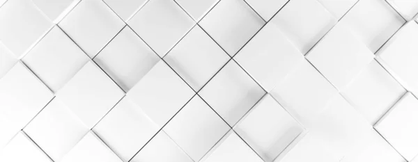 Fundo Abstrato Moderno Com Cubos Brancos Renderização — Fotografia de Stock