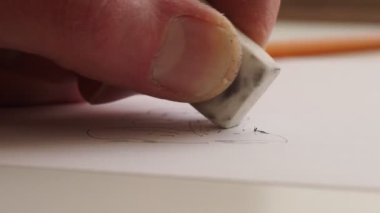 Sanatçı elinin silgiyle kapatılması, yaratıcılık kavramı silinirken