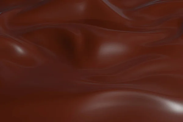 Cremoso Fondo Marrón Chocolate Renderizado — Foto de Stock