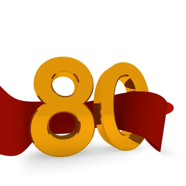 Golden 80 — Stock Photo, Image