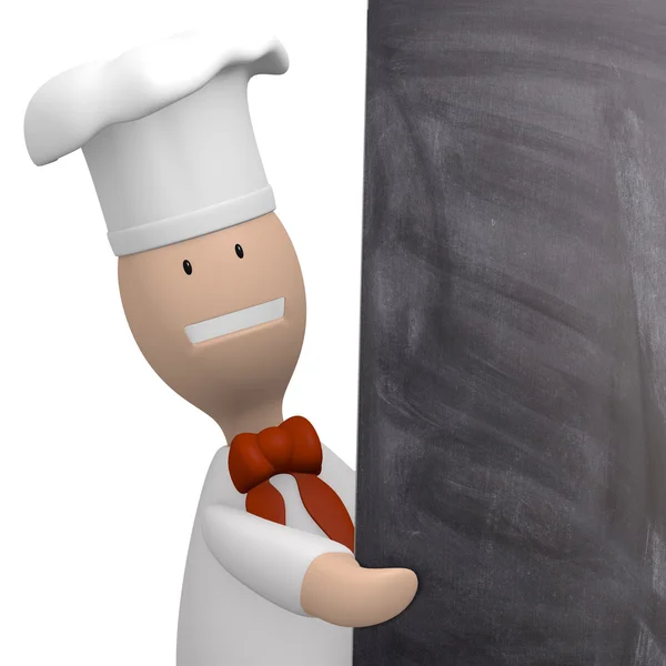 Chef con lavagna — Foto Stock
