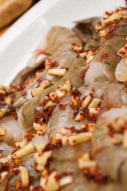 Pan Çiğ siyah kaplan karides