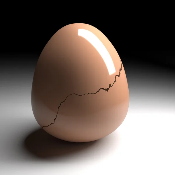 Porušených vajec 3d koncept — Stock fotografie