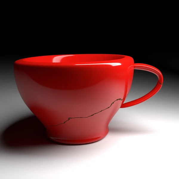 Copo de café vermelho — Fotografia de Stock