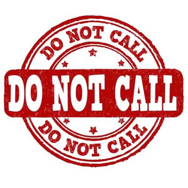 Do not call stamp — Stock Vector