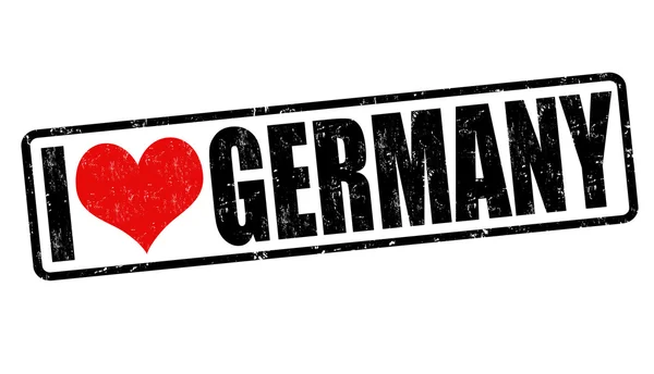 Eu amo o selo da Alemanha —  Vetores de Stock