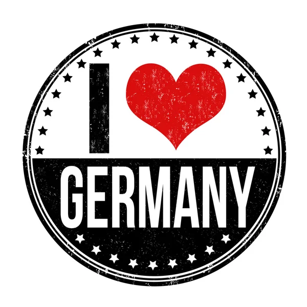 I love Germany stamp — Stock Vector