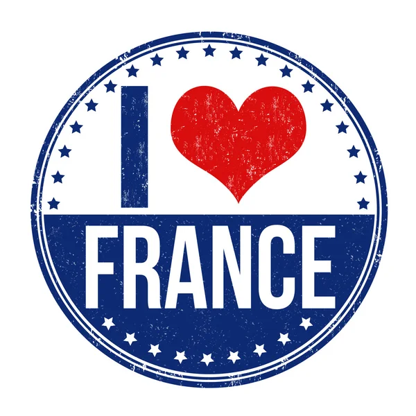 Jag älskar Frankrike stämpel — Stock vektor