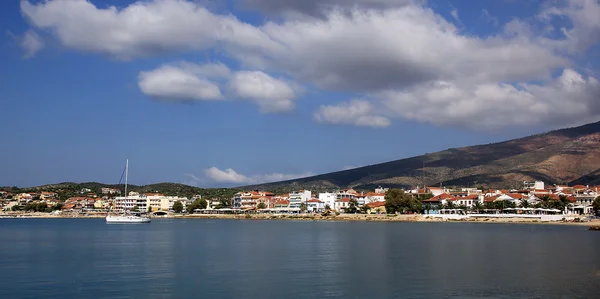 Limenaria cidade na ilha Thassos — Fotografia de Stock
