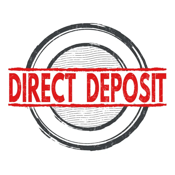 Direct deposit stamp — Stock Vector