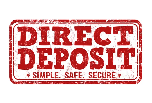 Direct deposit stamp — Stock Vector