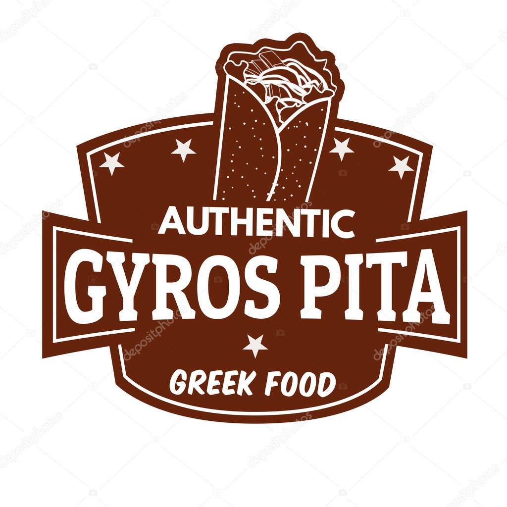 Gyros label or stamp