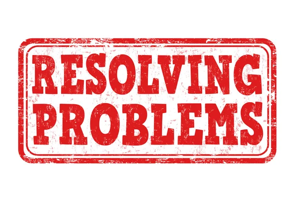 Resolución de problemas sello — Archivo Imágenes Vectoriales