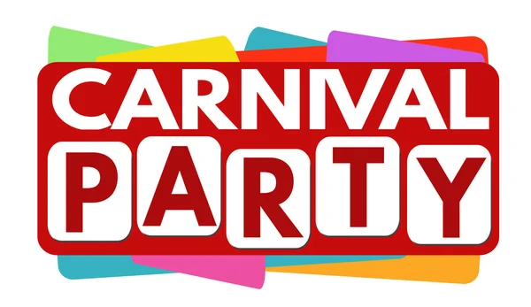 Καρναβάλι κόμμα banner ή ετικέτα — Διανυσματικό Αρχείο