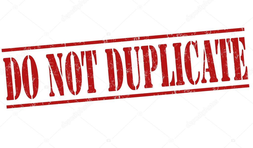 Do not duplicate stamp