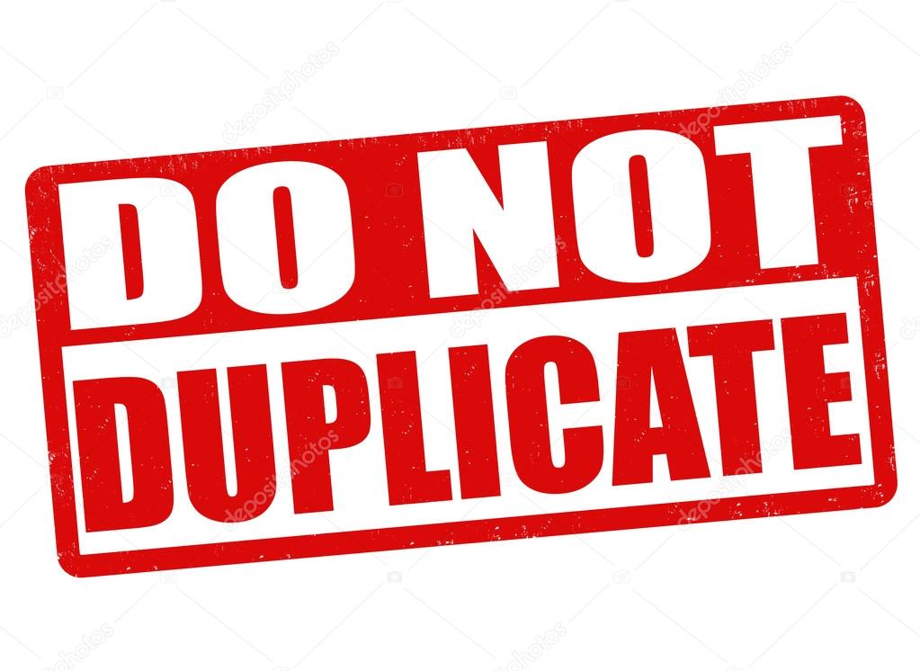 Do not duplicate stamp