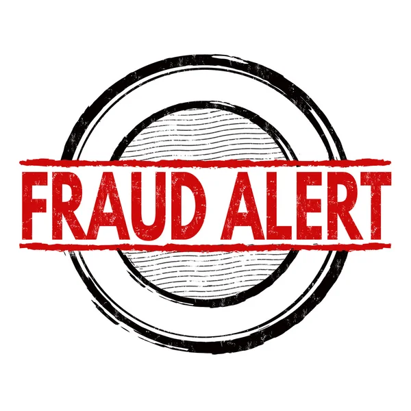 Fraud alert stamp — Stock Vector