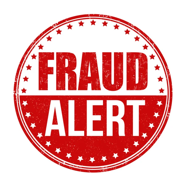 Fraud alert stamp — Stock Vector