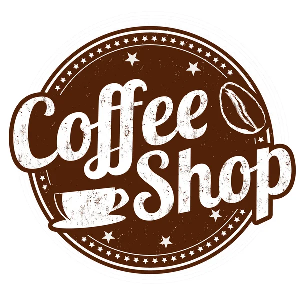Coffee shop razítko — Stockový vektor