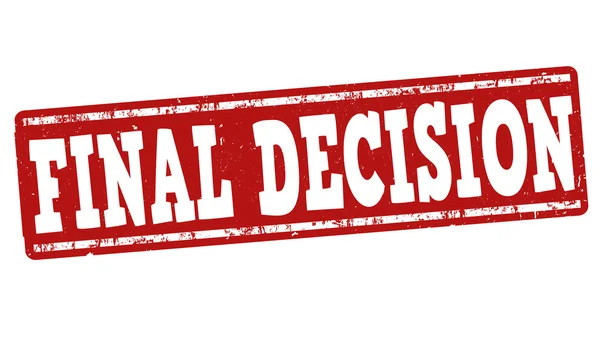 Final decision stamp — Stock Vector
