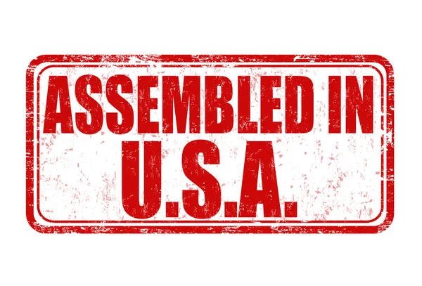 Assemblé en timbre USA — Image vectorielle