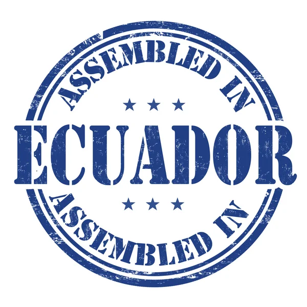 Geassembleerd in Ecuador stempel — Stockvector