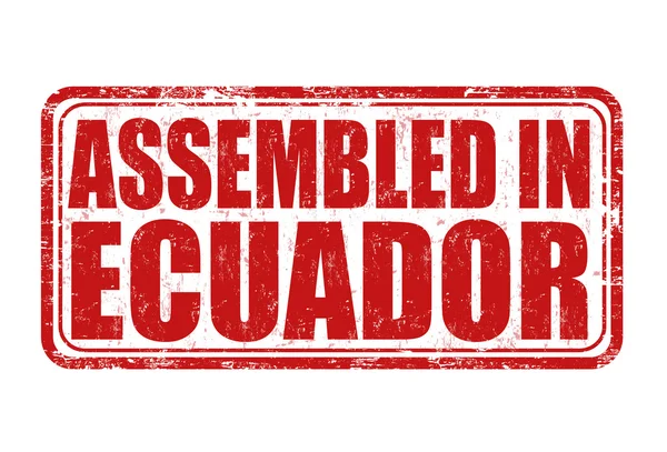 Sello montado en Ecuador — Archivo Imágenes Vectoriales