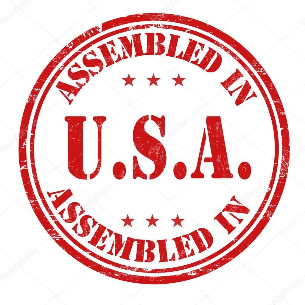 Montowane W Usa Stempel Grafika Wektorowa C Roxanabalint