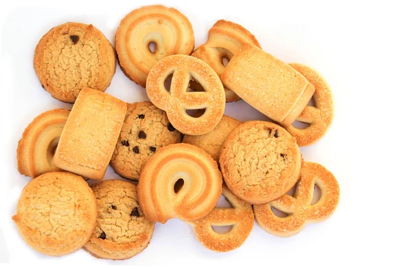 Mixed cookies on whte — Stock Photo, Image
