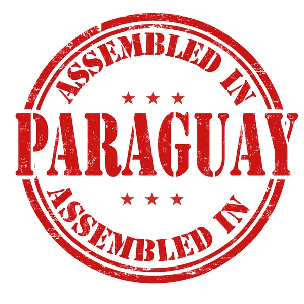 Geassembleerd in Paraguay stempel — Stockvector