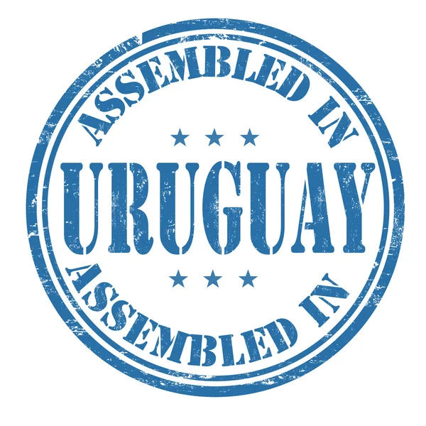 Sello ensamblado en Uruguay — Vector de stock