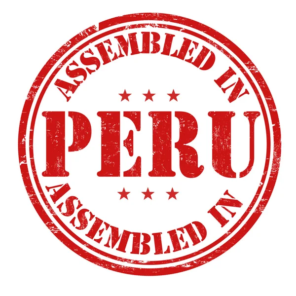 Sestavené v Peru razítka — Stockový vektor