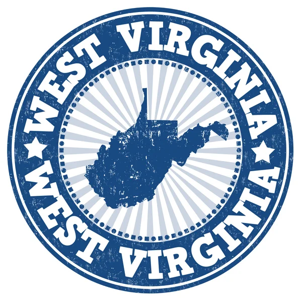 Západní Virginie razítko — Stockový vektor