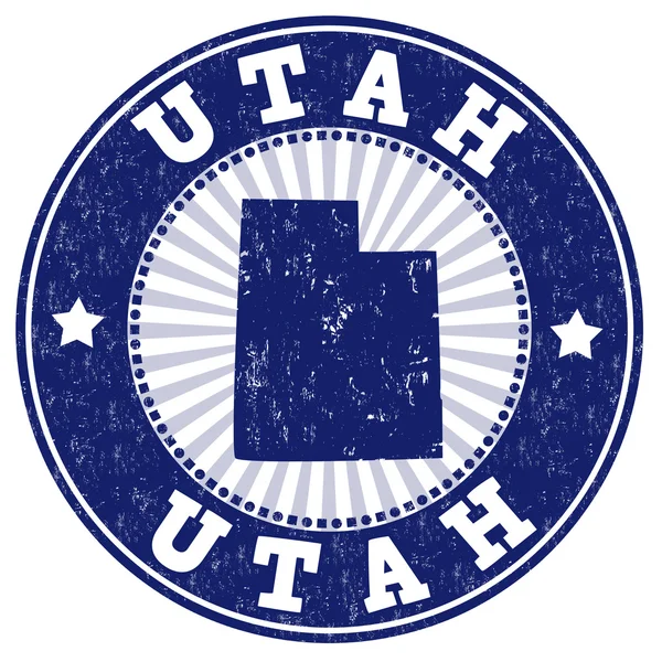 Utah grunge damgası — Stok Vektör