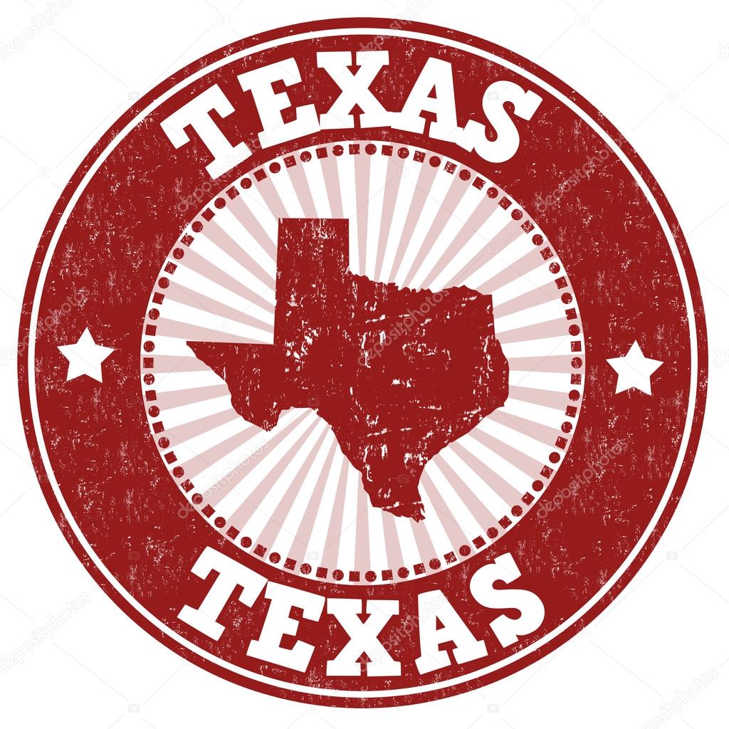 Texas grunge stamp